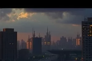 夜行图书馆封面：深夜图书馆长廊与一盏移动的阅读灯
